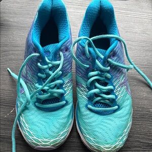 Asics Turquoise and Purple Athletic Shoes